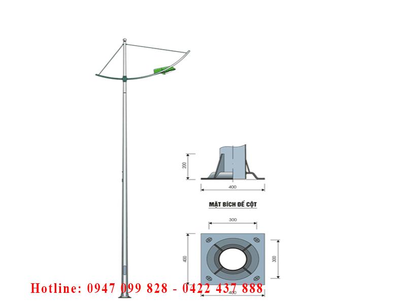 Cột đèn cao áp tròn PT02
