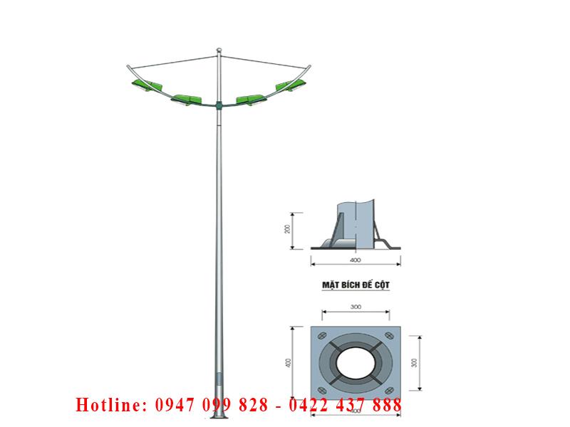 Cột đèn cao áp tròn PT02-4
