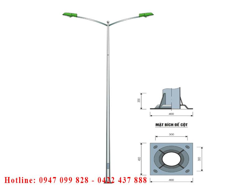 Cột đèn cao áp chiếu sáng đường phố