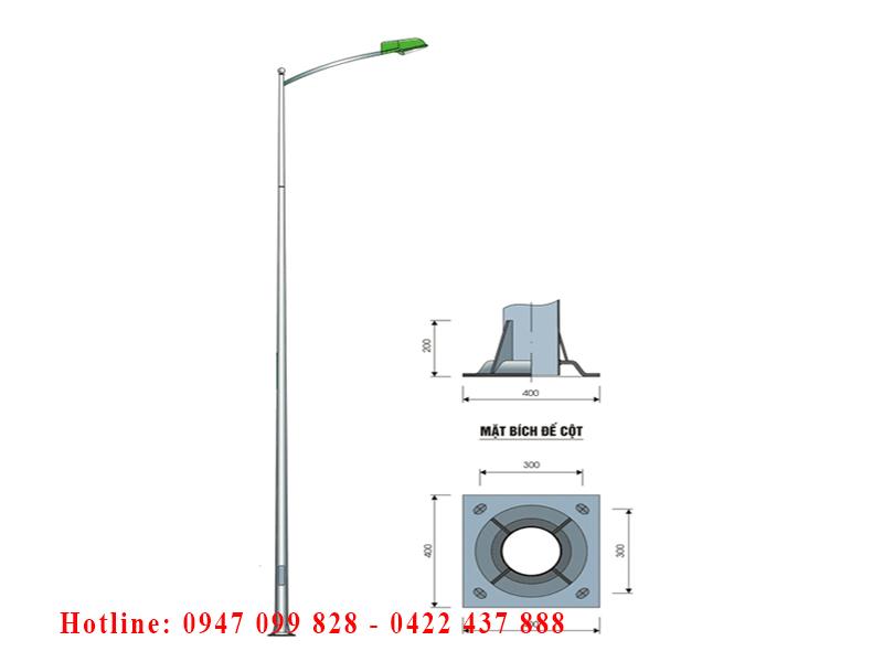 Cột đèn cao áp tròn PT20