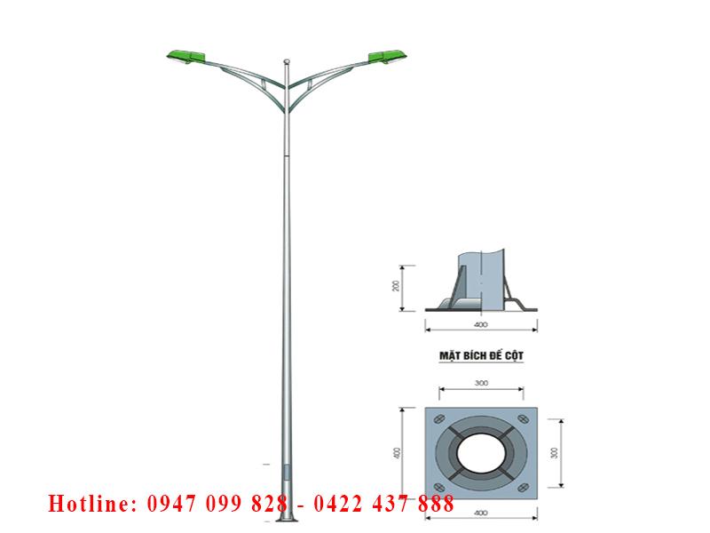 Cột đèn cao áp tròn PT07