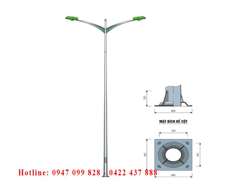 Cột đèn cao áp tròn PT13