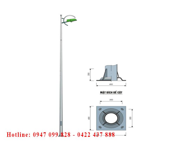 Cột đèn cao áp tròn PT03