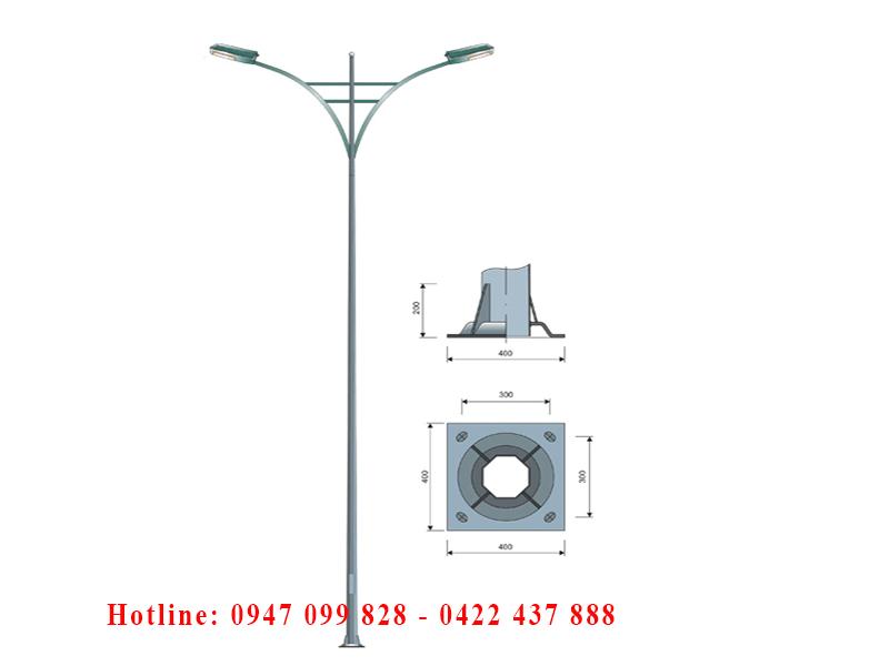 Cột đèn cao áp bát giác PT22