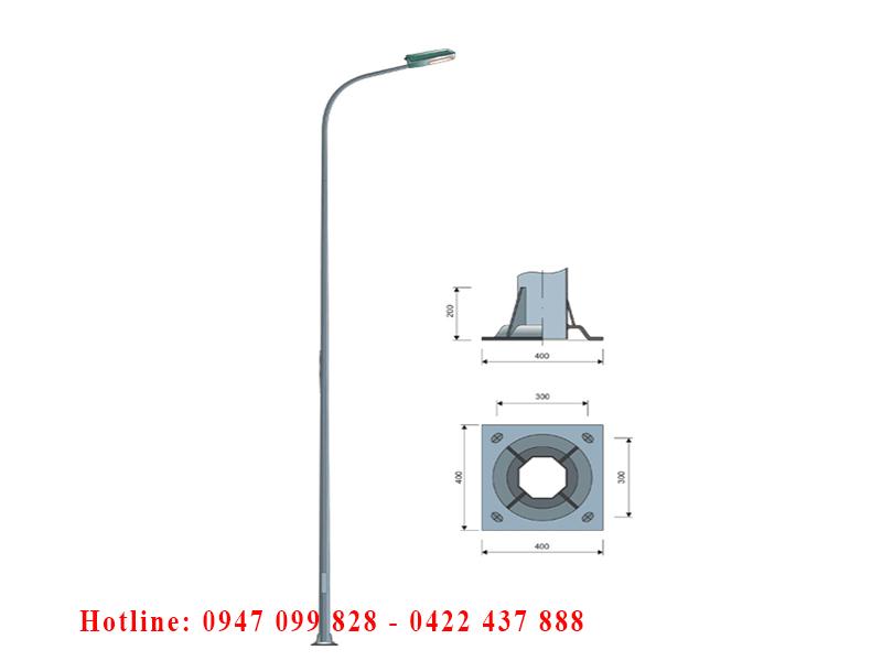 Cột đèn cao áp bát giác PT04