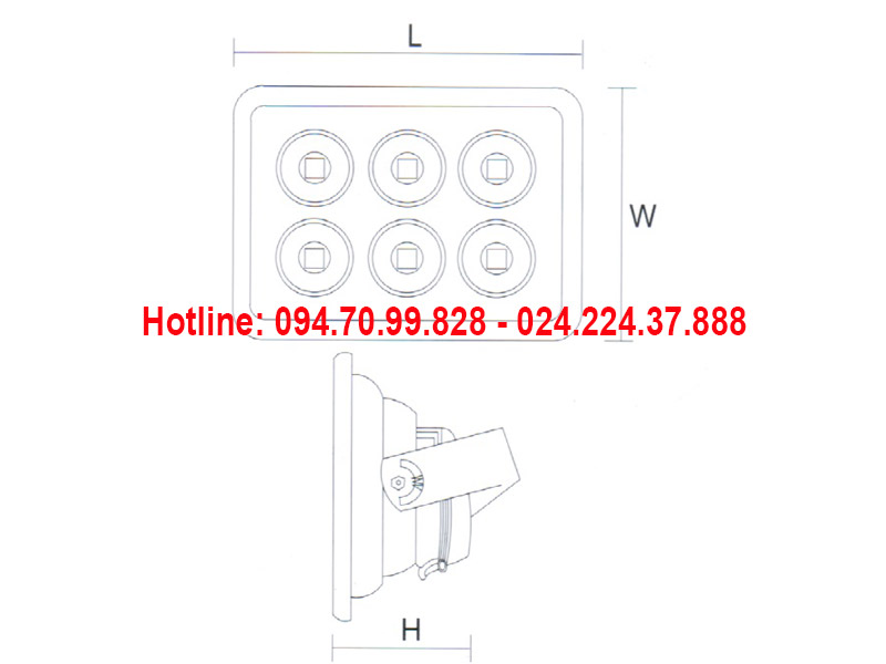 Đèn led pha 871