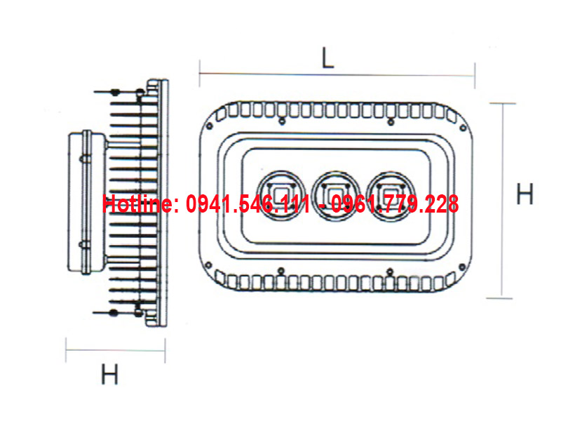 Đèn led pha 873